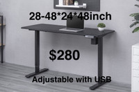 Electric Standing Desk, 24”x48 4 pre-Set Height adjustments 