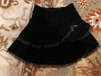 Girl Skirt size 5 black velvet 