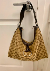 Gucci Monogram Hobo Shoulder Bag