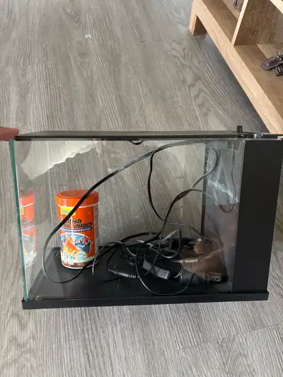 fish tank + fish food, View more