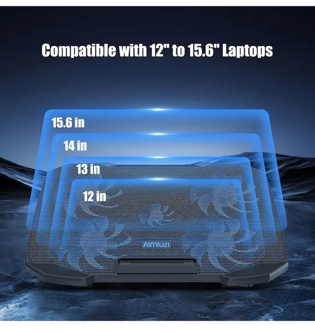 AIMIUZI F2 Plus Laptop Cooling Pad in Laptop Accessories in Markham / York Region - Image 4