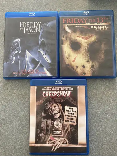 Horror Halloween Bluray EUC Freddy v Jason Friday 13th Creepshow, View more