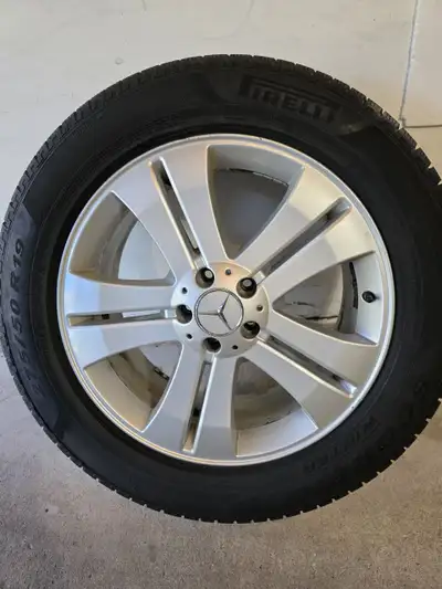 • Set of 4 winter/snow tires mounted and balanced • Original 19 inch Mercedes Benz rims in good cond...