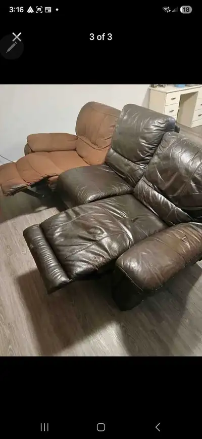 Reclining Leather Sofa – Comfortable & Functional, View more