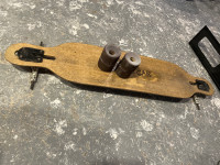 Bamboo board with wheels and trucks