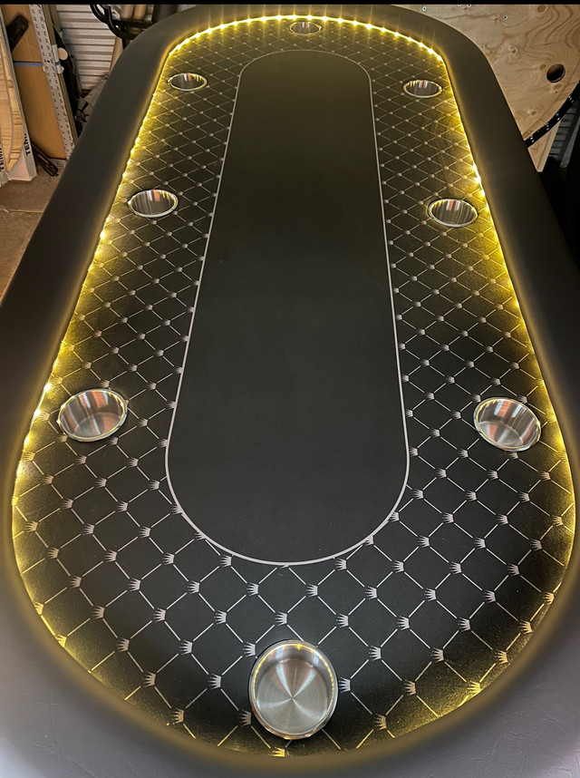 Brand New Poker Tables + All sizes + Lights + Logos + Delivery + in Other Tables in Calgary