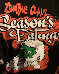 Men’s NEW Christmas Zombie Santa XL Tee T-Shirt