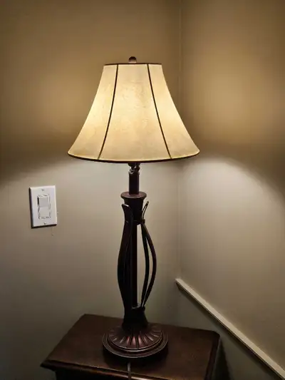 30" Tall Metal Table Lamp with Shade, View more