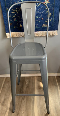 Silver Grey Metal chair 