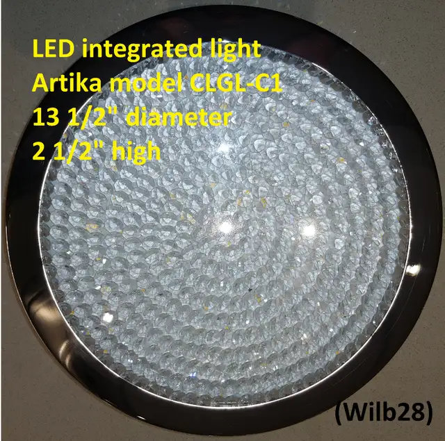 Light-LED Integrated Ceiling Light, Flush Mount, Chrome/Crystal in Indoor Lighting & Fans in Markham / York Region - Image 4
