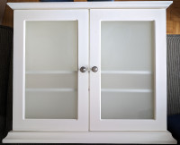 Frosted Glass 2-Door Wall Bathroom Cabinet