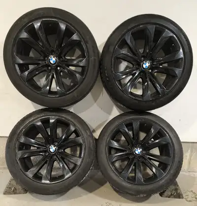 BMW Black RIMS - Double 5 Spoke BMW Front p/n 36-11-6-858-527 BMW spec E 10J X 20 H2 Offset IS40 BMW...