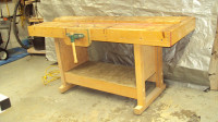 Woodworker's Table with Vice