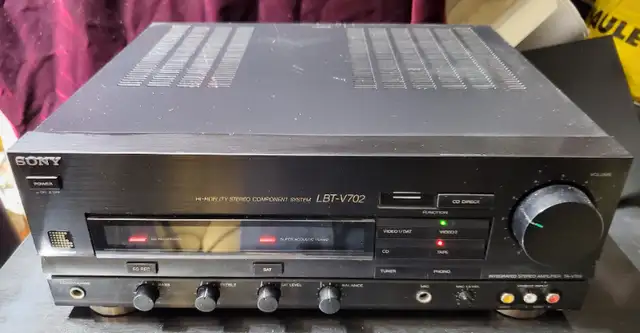 SONY LBT-V702 / TA-V702 VINTAGE STEREO AMPLIFIER BLACK JAPAN in Stereo Systems & Home Theatre in Markham / York Region - Image 2