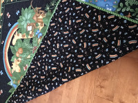 Like new… Handmade Jungle baby quilt.