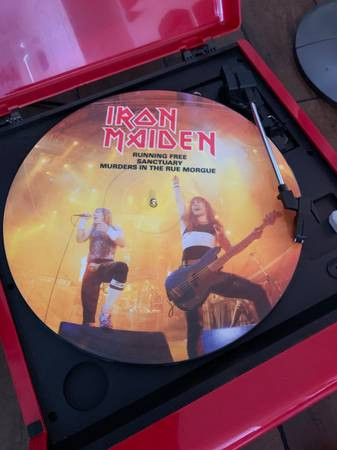 IRON MAIDEN Running Free 12" PICTURE DISC LP Vinyl 1985 EMI RARE in CDs, DVDs & Blu-ray in Burnaby/New Westminster