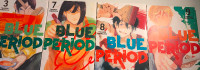 Manga books. BLUE PERIOD 3,7,8 and 9. The four books at $20