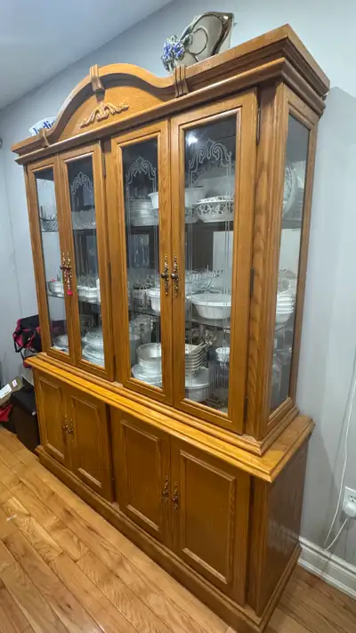 Traditional Wooden China Cabinet / Display Cabinet, View more