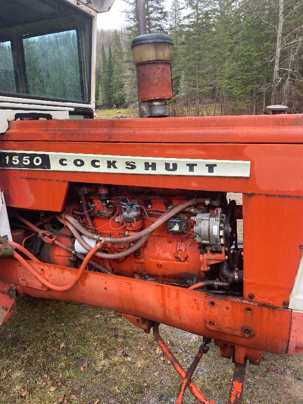 Cockshutt(Oliver) 1550 Tractor with double auger snow blower Farming