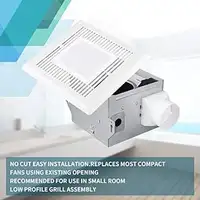 Tech Drive Bathroom Fan with Light 50 CFM