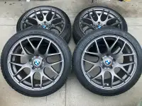 BMW rims and tires. Staggered setup.