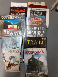 assorted train books