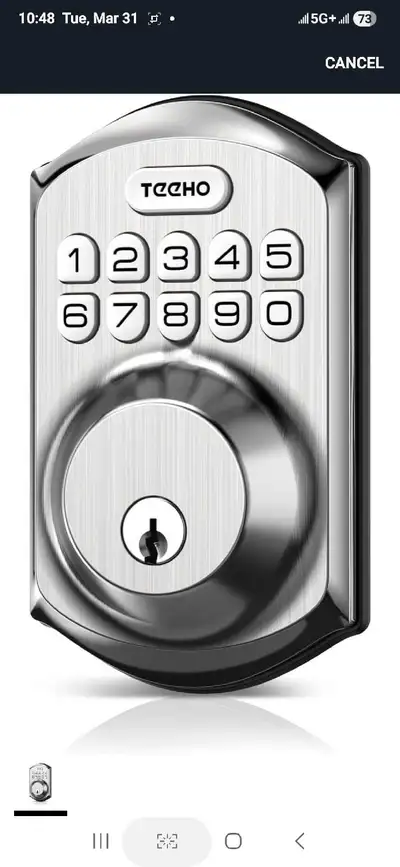 TEEHO TE001 Keyless Entry Door Lock with Keypad - Smart Deadbolt Lock for Front Door with 2 Keys - A...