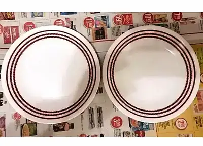 2 CORELLE  VITRELLE GLASS  PLATES, 6 3/4" DIAMETER, View more