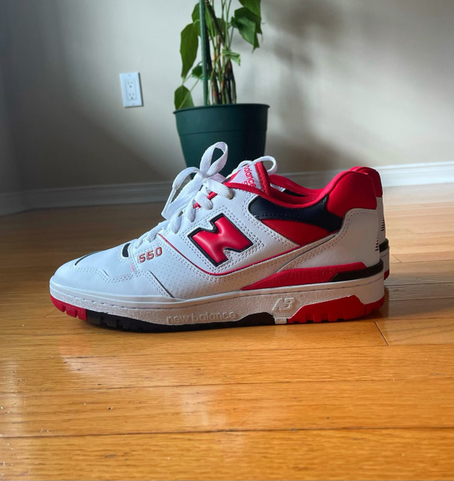 New Balance 550 White/ Team Red in Men's Shoes in Mississauga / Peel Region