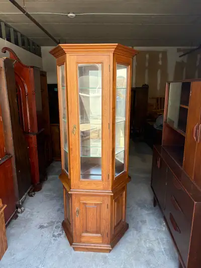 Free delivery used Wooden Display Cabinet with Glass Doors, View more