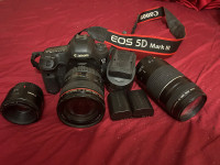 Canon EOS 5D mark iii.  2000obo 3lens