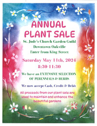 Plant Sale - St. Jude's Garden Guild Oakville