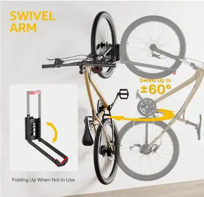 monTEK No-Lift Swivel Bike Wall Mount, View more