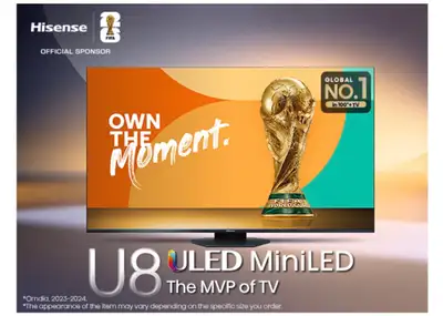 Hisense U8 MiniLED 65” — Neuve Scellée, View more