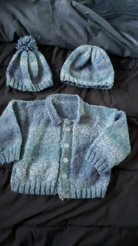New Children's Knit sweater and hat set