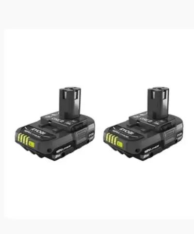 Brand New Sealed Sells at Home Depot for $ 139.99+Hst These RYOBI 18V ONE+ Lithium-ion 2Ah batteries...