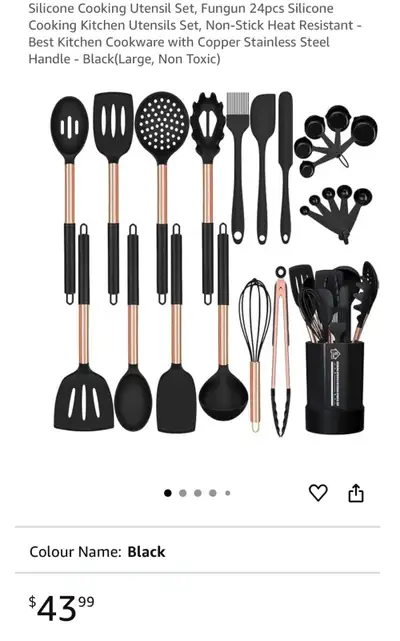 Fungun Kitchen Utensil Set Grey, View more