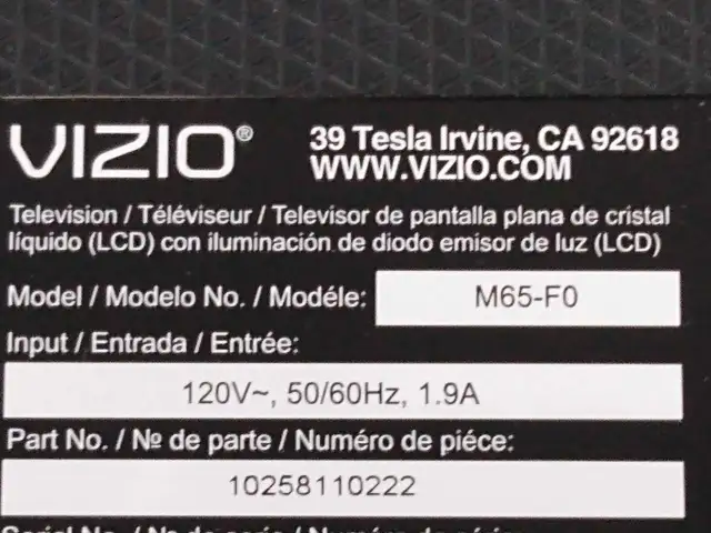 Vizio 65-inch Television in TVs in Markham / York Region - Image 2