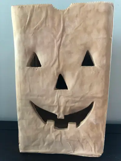 VINTAGE 1989 CERAMIC HALLOWEEN PAPER BAG O-LANTERN, View more