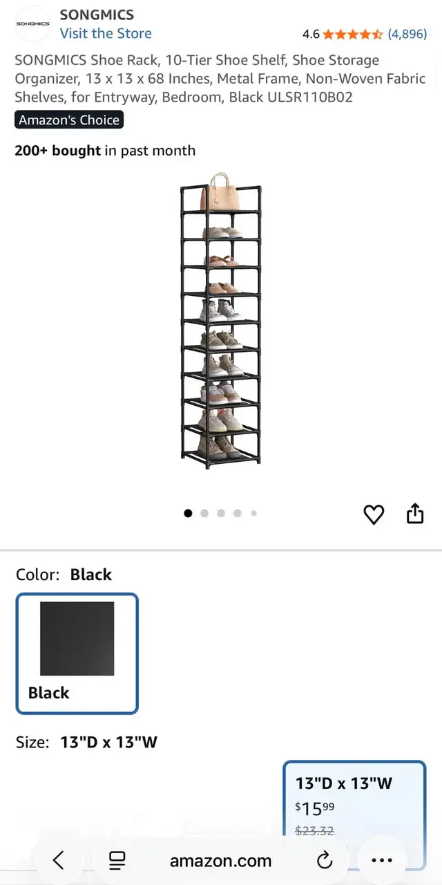 10-Tier Slim Shoe Storage Rack in Storage & Organization in Oshawa / Durham Region - Image 8