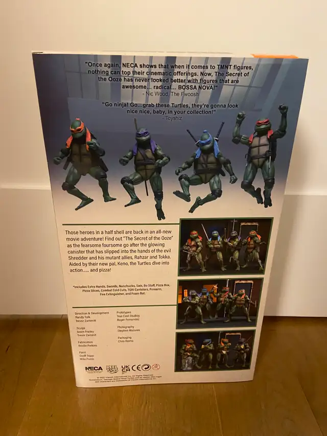 NECA TMNT Secret of the Ooze VHS Action Figure 4 Pack in Toys & Games in Mississauga / Peel Region - Image 4