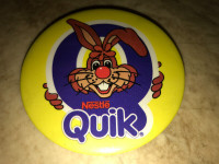 RARE! Vintage Nestle Quik Bunny Pinback Button Pin 3 Inch