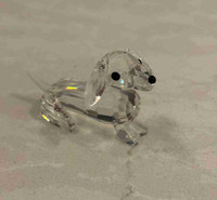 Swarovski Crystal Figurine “Mini Dashund Frosted Tail” #7672042