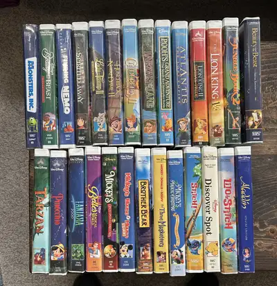 27 Disney movies $125 Various other kids movies 17 for $50