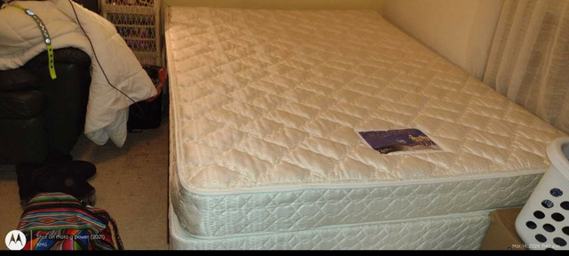 QUEEN SERTA PERFECT SLEEPER MATTRESS & BOXSPRING $250 OBO in Beds & Mattresses in Delta/Surrey/Langley - Image 3
