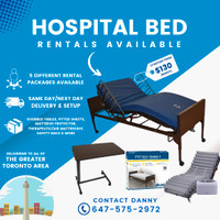 FOR RENT: Hospital Beds, Air Mattresses, Overbed table & More