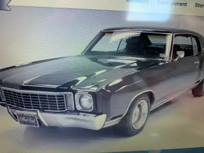 I’m looking for a 1970 -1972 Monte Carlo, I’m not looking for a project, I want the work done and re...