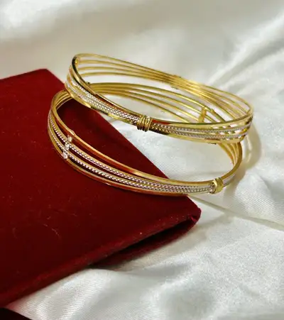gold filled bangles , View more