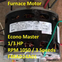 Electrical Motor - Furnace, 0.333 to 0.75 HP, Various Brands (8)
