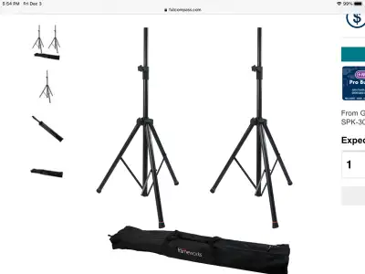 GATOR SPEAKER STANDS GFW-SPK-3000 WITH BAG, View more